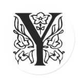 Fancy Letter Y stickers