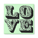 Fancy Love Square magnets