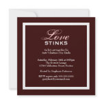 Fancy Love Stinks Anti-Valentines Day Party Announcement