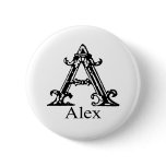 Fancy Monogram: Alex buttons