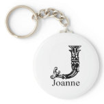 Fancy Monogram: Joanne keychains
