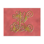 Fancy Monogram Letter K, Customise Colour postcards