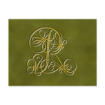 Fancy Monogram Letter R postcards