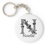 Fancy Monogram: Noelle keychains