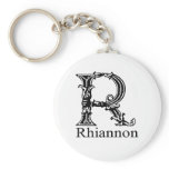 Fancy Monogram: Rhiannon keychains