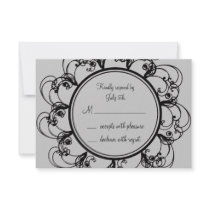 Fancy Monogram RSVP (grey)
