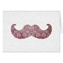 Fancy moustache greeting cards