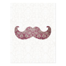 Fancy moustache post card