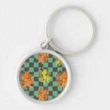 Fancy Octopus Chequered Pattern Keychain