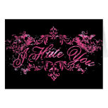 Fancy Pink I Hate You cards