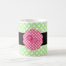 Fancy pink lion coffee mugs