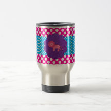 Fancy pink lion mugs