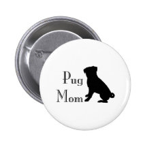 Fancy Pug Mum Pins