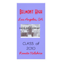 Fancy Purple Photo Grad Card!