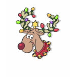 Fancy Reindeer With Holiday Lights t-shirts