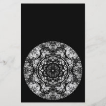 Fancy Round Design on Black. Custom Flyer