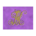 Fancy Royal Monogram Letter N postcards
