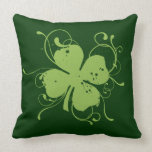 Fancy Shamrock Throw Pillow