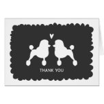 Fancy Standard Poodles Wedding Thank You Card
