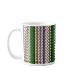 Fancy stripe mug - pink/green