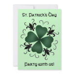Fancy victorian shamrock St Patricks Day invitations