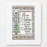 Fancy Vines and Fruit Vintage Christmas mousepads