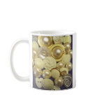 Fancy White Button Collage mugs
