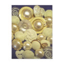 Fancy White Button Collage postcards