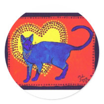 FancyCat Round Sticker