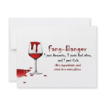Fang-Banger Drink Recipe Custom Invitation