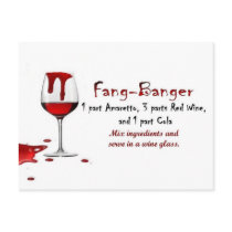 Fang-Banger Drink Recipe Post Cards