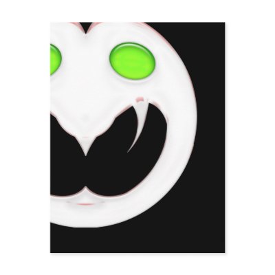 Fang Face Smiley Post Cards by JaZilla
