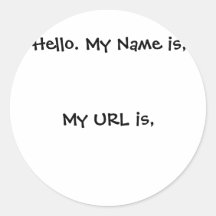 Fangirl Identification Tag Round Stickers