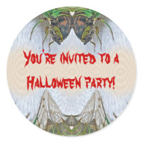 Fantasmagorical Cicada Halloween Party Sticker
