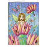 Fantastic Fairy In Garden Card by Molly Harrison