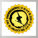 Fantastic Snowboarding Seal posters