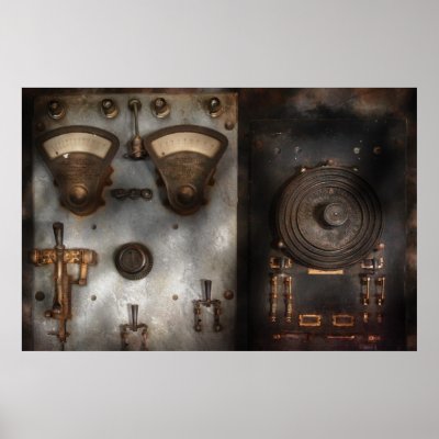 Fantasy - A tribute to Steampunk Poster by suburbanscenes