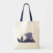 Fantasy Art Tote - Dark Mermaid Canvas Bags