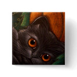 FANTASY BLACK CAT HALLOWEEN Button