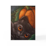 FANTASY BLACK CAT - HALLOWEEN Card