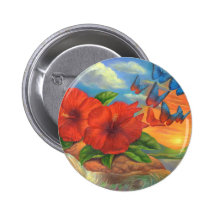 Fantasy Butterfly Landscape Painting - Multi Pin