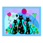 "Fantasy Cats of Summer" Postcard