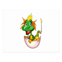 Fantasy Cute Baby Dragon Postcard