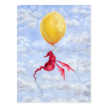 Fantasy Dragon Art Postcard - Up in the Air