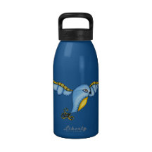 Fantasy Flying Blue Bird Drinking Bottle