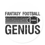 Fantasy Football Genius 1 Round Stickers