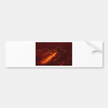 Fantasy Great Red Dragon Breathing Fire Bumper Stickers