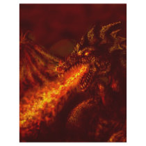 Fantasy Great Red Dragon Breathing Fire