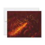 Fantasy Great Red Dragon Breathing Fire invitations