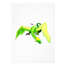 Fantasy Green Dragon Personalised Announcements